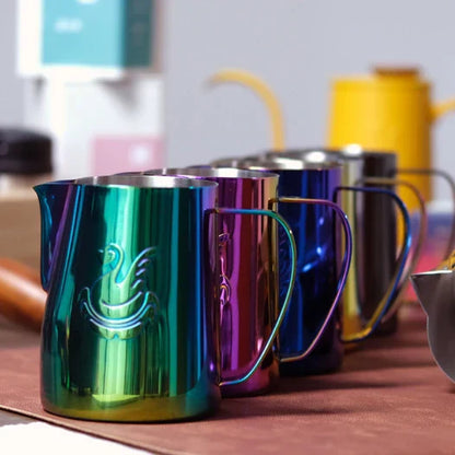 Skorter | 600ml stainless steel coffee pot milk frother cup cream maker espresso latte art tool elegant swan