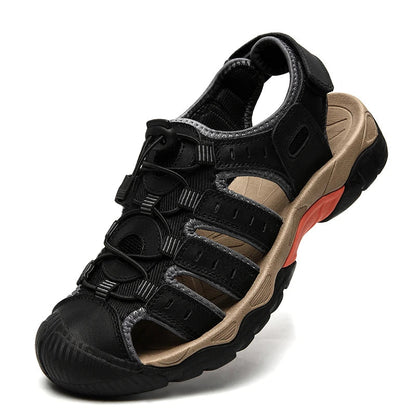 Skorter | Summer Men's Outdoor Sandals Beach Shoes Genuine Leather Trekking Hiking