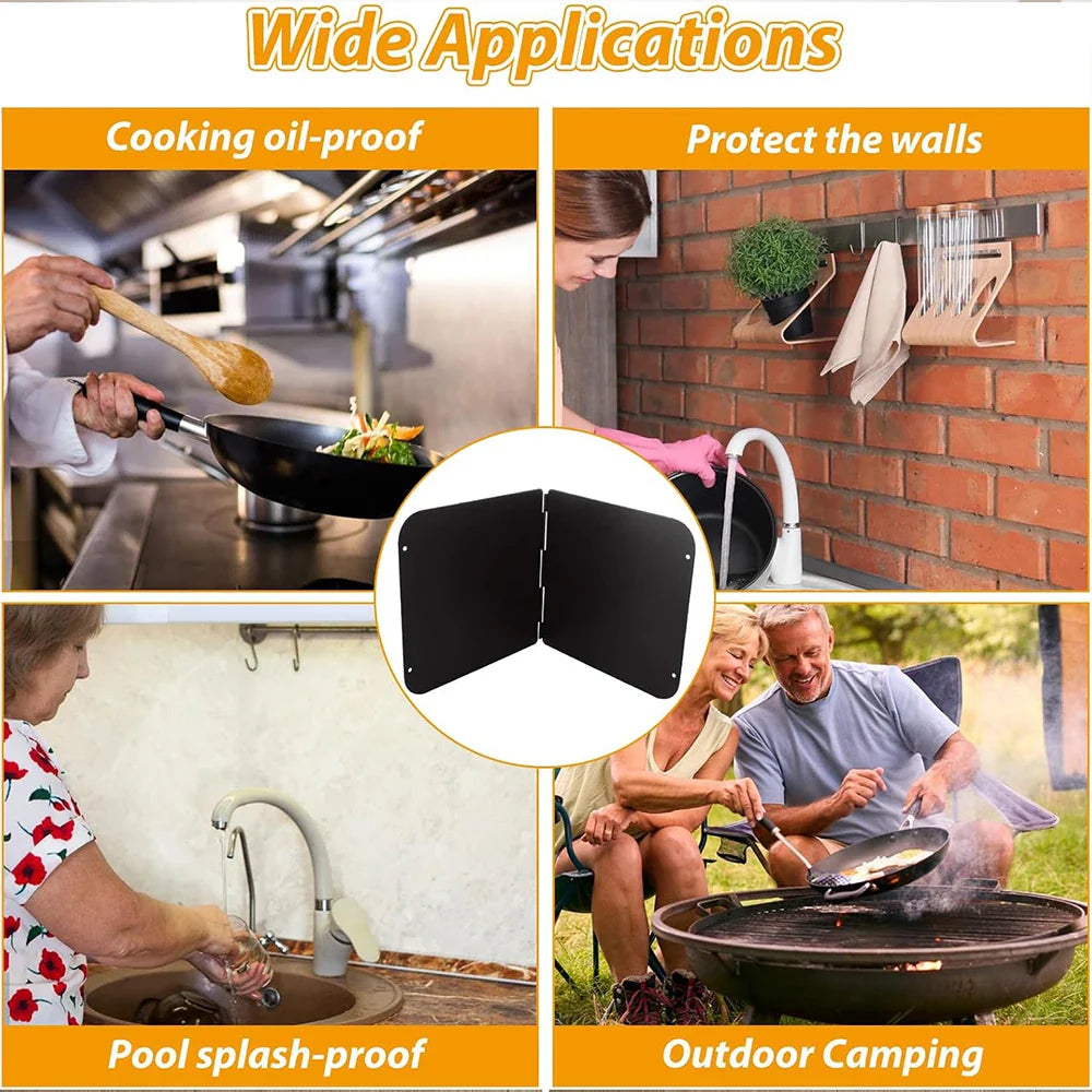 Skorter | Foldable Stainless Steel Grease Splash Guard 2-Sided Oil Protector – CookShield