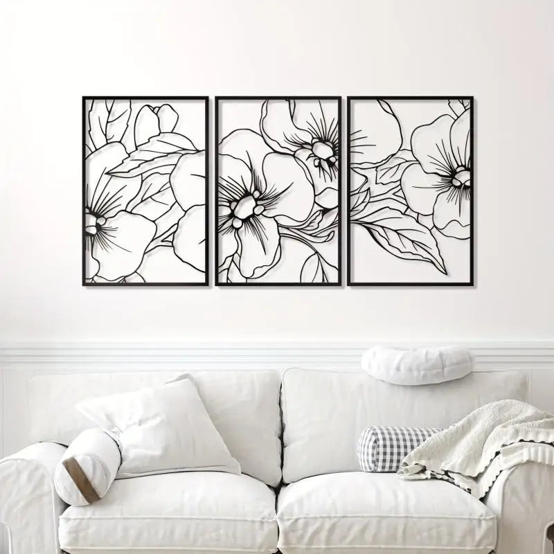 Skorter | Floral Single Line Wall Art