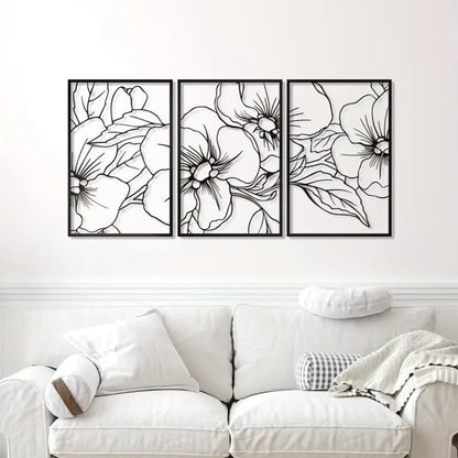 Skorter | Floral Single Line Wall Art