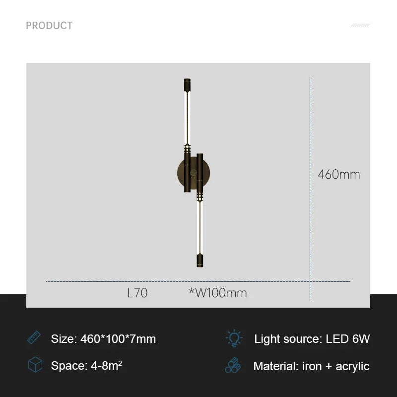 Skorter | ModernLux - LED Wall Lamp Luxe Indoor Lighting Sconces for Living Room and Bedroom