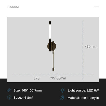 Skorter | ModernLux - LED Wall Lamp Luxe Indoor Lighting Sconces for Living Room and Bedroom