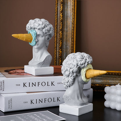 Skorter | David Figurine with Ice Cream Home Decoration Sculpture