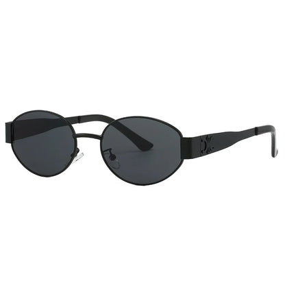 Skorter | Metal Oval Sunglasses Unisex Designer UV400 Fashion Eyewear