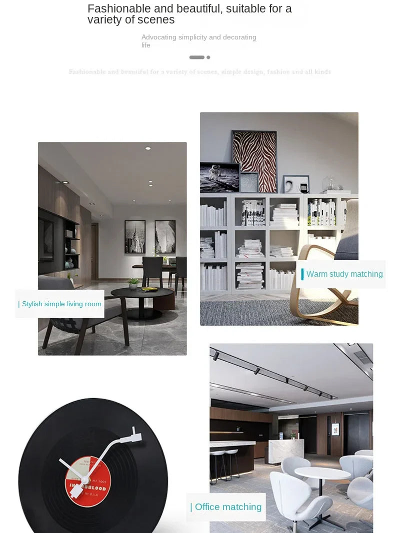 Skorter | Musikalisk vinylskiva väggklocka