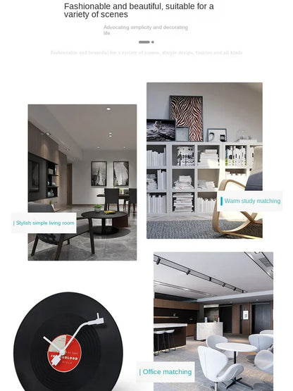 Skorter | Musikalisk vinylskiva väggklocka