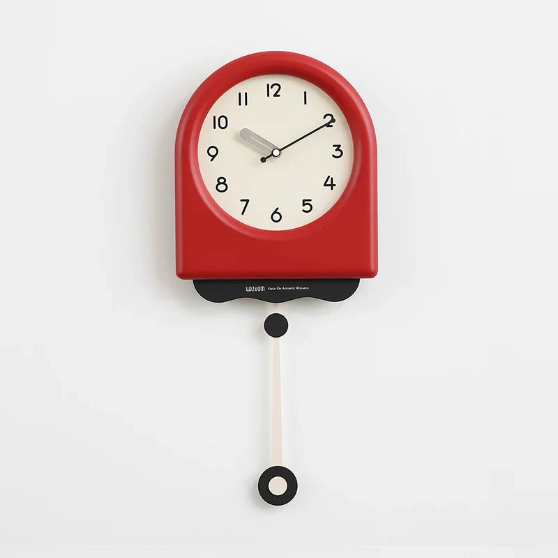 Skorter | Cream Pendulum - Korean Style Wall Clock with Modern Design