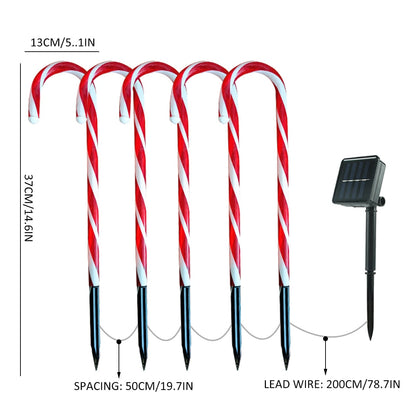 Skorter | Candy Cane Lane LED Solar Lamp