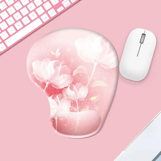 Skorter | Ergonomic Marbled Texture Mouse Pad - Non-Slip Wrist Rest - Comfortable Gaming Mat