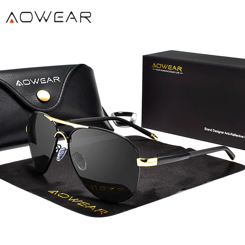 Skorter | Men's Polarized Sunglasses HD Driving Mirror Pilot Eyewear