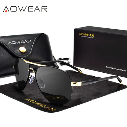 Skorter | Men's Polarized Sunglasses HD Driving Mirror Pilot Eyewear