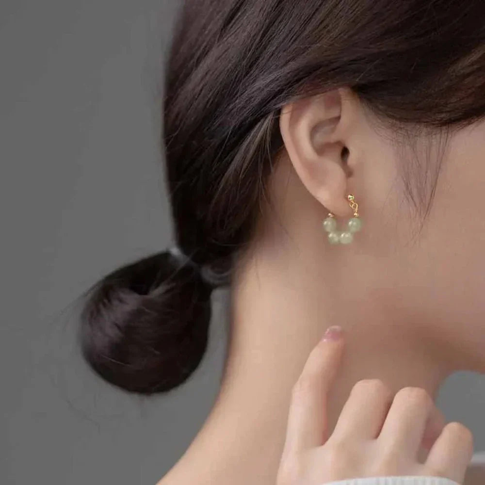 Skorter | Beaded Hoop Earrings