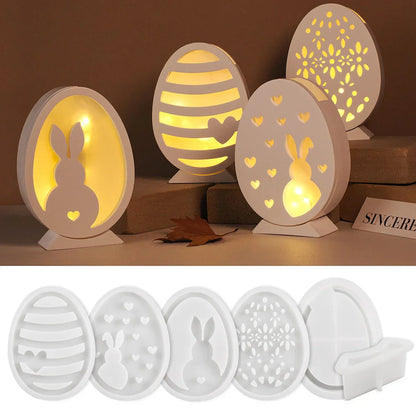 Skorter | Cute Rabbit Silicone Mold for DIY Easter Bunny LED Night Light