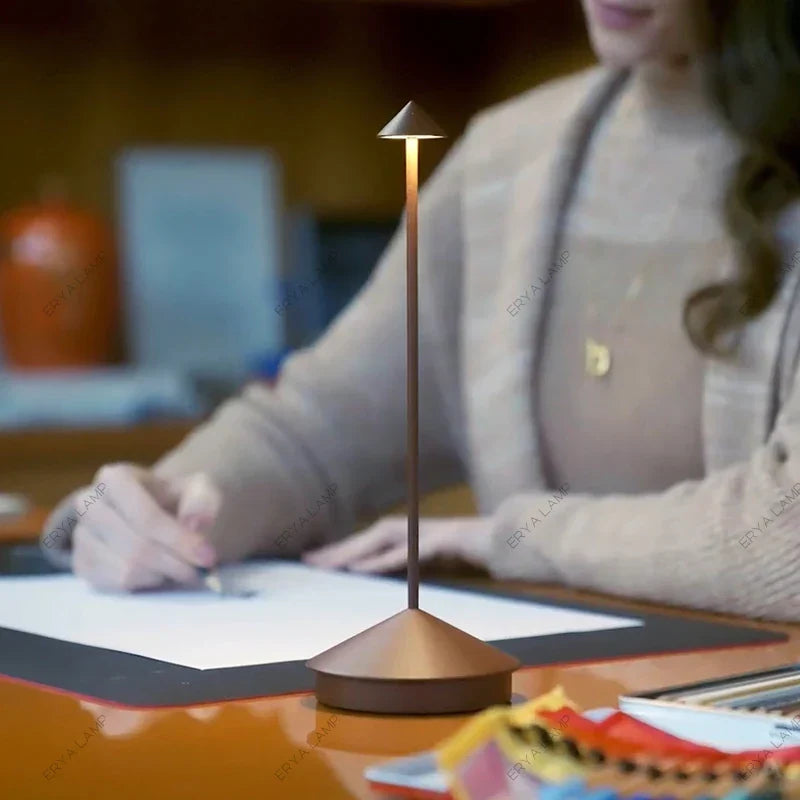 Skorter | Rechargeable Table Lamp Creative Dining Room Touch Led Pina pro Table Lamp Hotel Bar Coffee Desk Lamp Decorative Desk Lamp