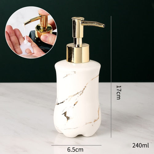 Skorter | Elegant solid marble soap dispenser for the bathroom