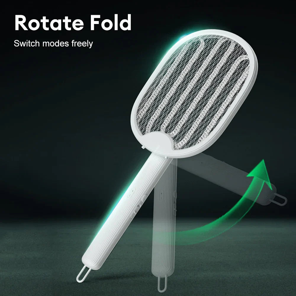 Skorter | Foldable Electric Mosquito Killer Fly Catcher USB Rechargeable Mosquito Racket Insect Killer with UV Light Bug Zapper 3000V