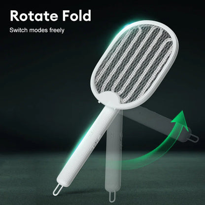 Skorter | Foldable Electric Mosquito Killer Fly Catcher USB Rechargeable Mosquito Racket Insect Killer with UV Light Bug Zapper 3000V
