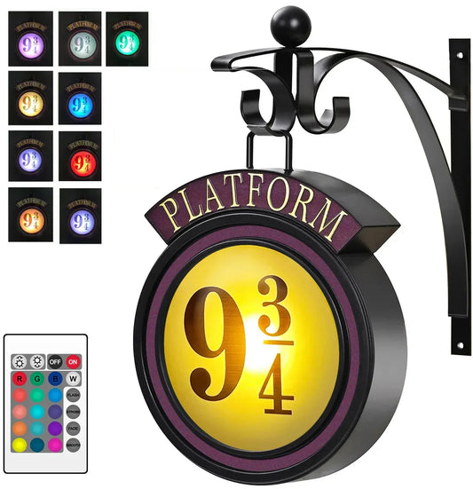 Skorter | Harry Potter 9 3/4 Figur Nattlampa LED Magiska Vägglampor Plattform Hogwarts 3D-lampa Harrys Rumsdekor Barnfödelsedagspresent 