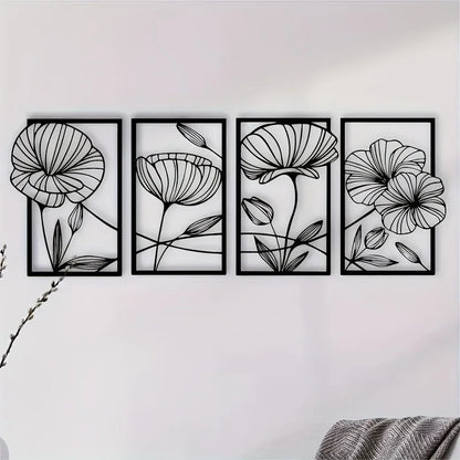 Skorter | Floral Butterfly Metal Wall Decoration