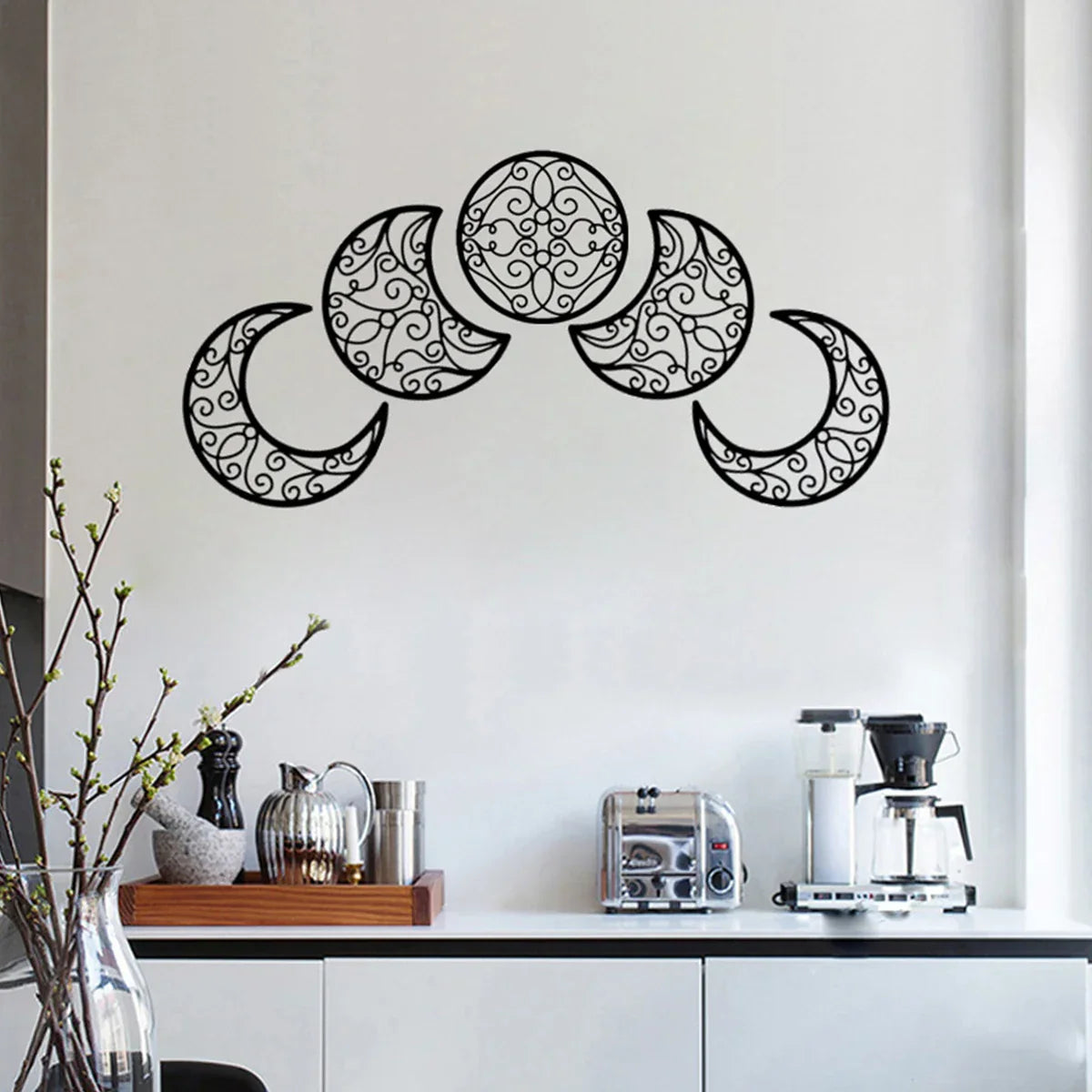 Skorter | Black Moon Phases Wall Hanging