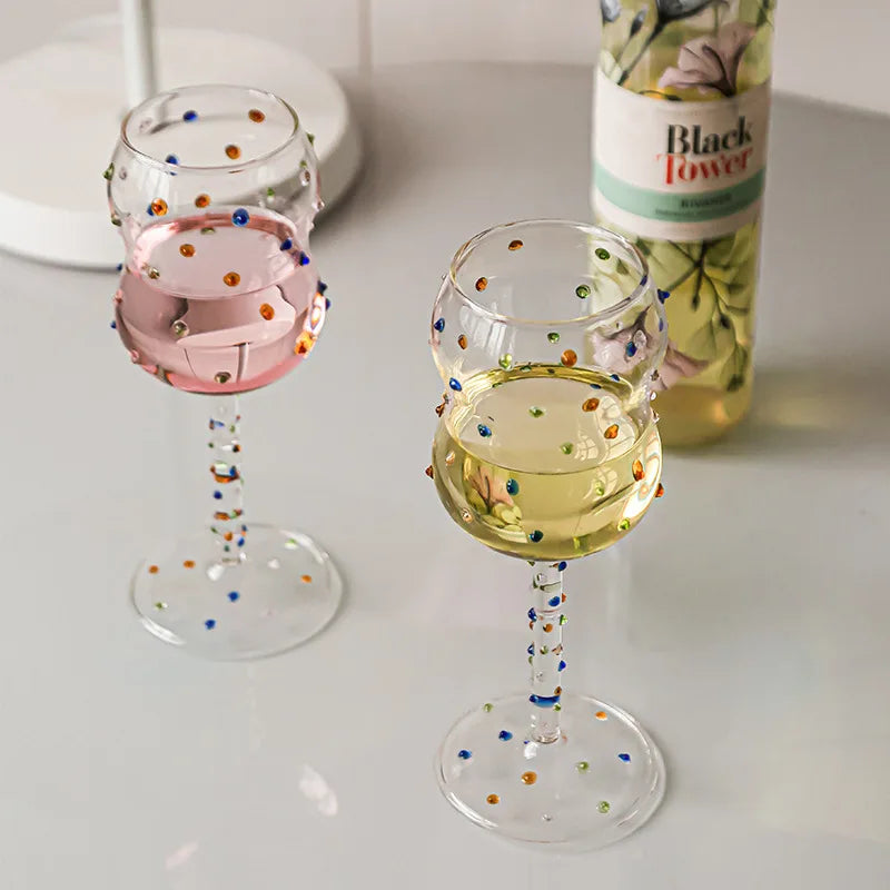 Skorter | Colorful Dots Wine Glass