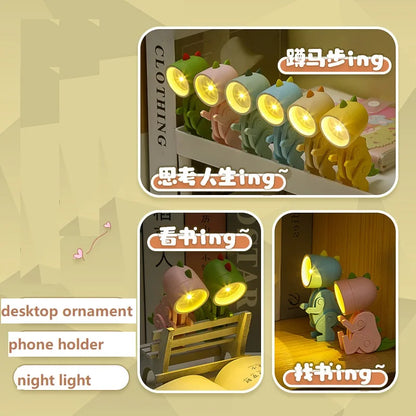 Skorter | Cute LED Night Light - Mini Dog, Deer, Dinosaur Folding Table Lamp for the Children's Room