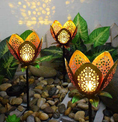 Skorter | Solar Garden Light Lotus Flower – Decorative LED Outdoor Lighting for Garden and Yard