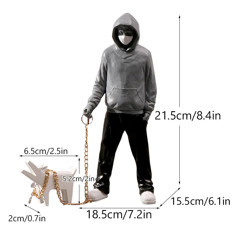 Skorter | Dropshipping Banksy Sculpture Collection Flower Thrower Statue Pop Art Modern Balloon Girl Figurine Office Home Decoration