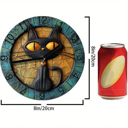 Skorter | CircleDesign - Quiet Aluminum Wall Clock with Cat Design