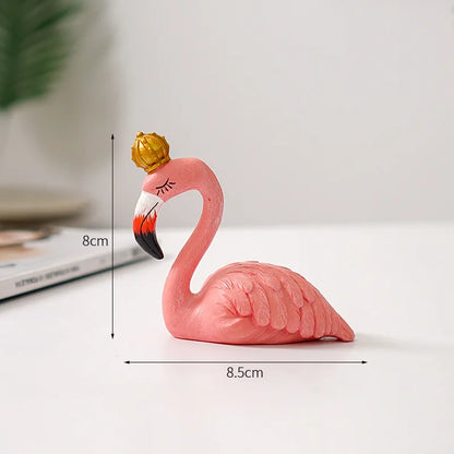 Skorter | Nordic Flamingo Figurine Figure Statue Sculpture Living Room Office Wedding Party Ornaments Home Decor Decoration Accessories