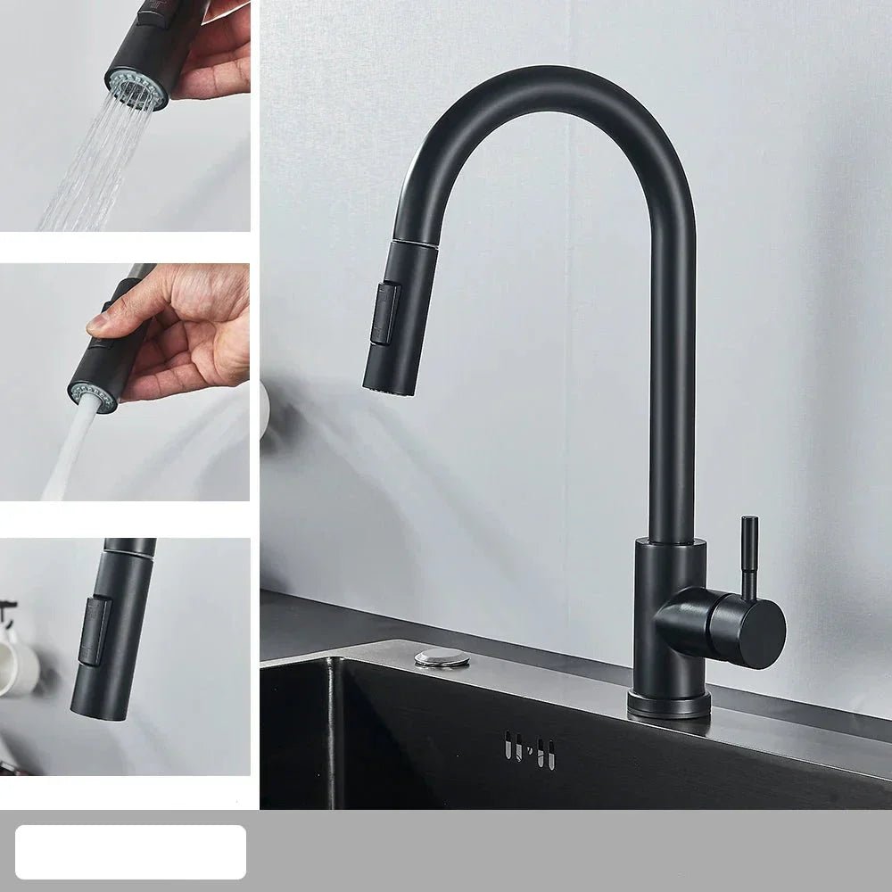 Skorter | AquaFlex – Flexible Kitchen Faucet with Pull-out Spray Head
