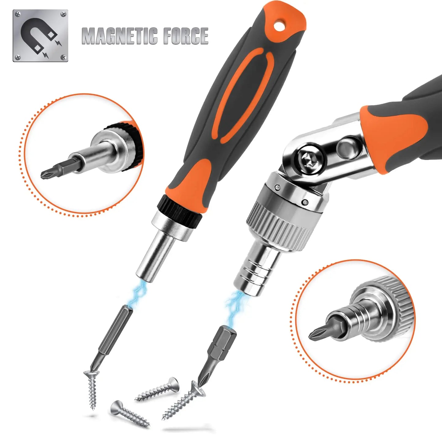 Skorter | 68-in-1 Ratchet Screwdriver Set with Magnetic Bits & Extension Rod – FortiDrive