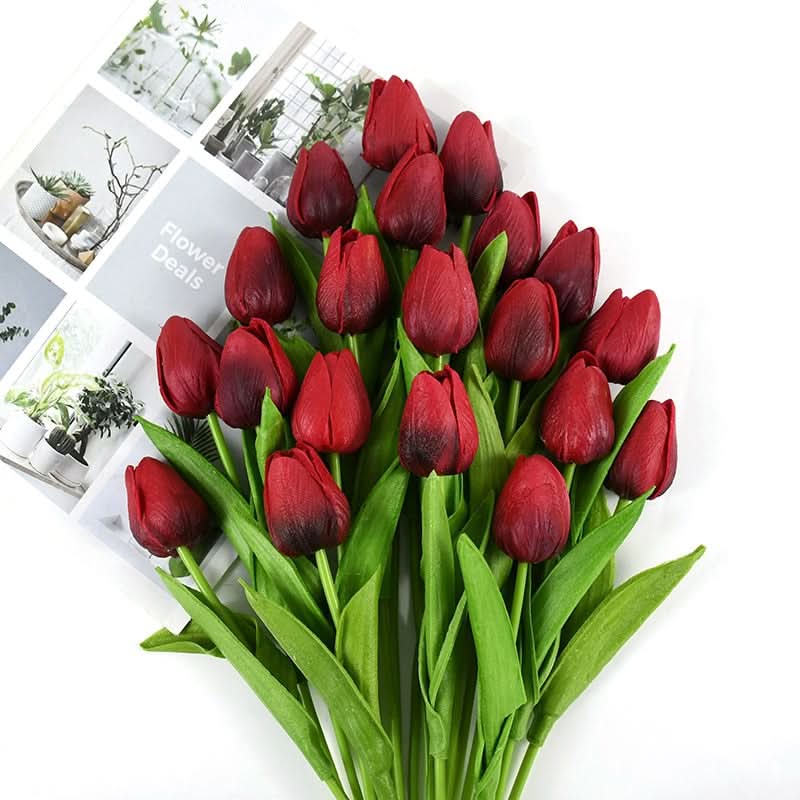 Skorter | Artificial Tulip Bouquet with Realistic Lifelike Flowers
