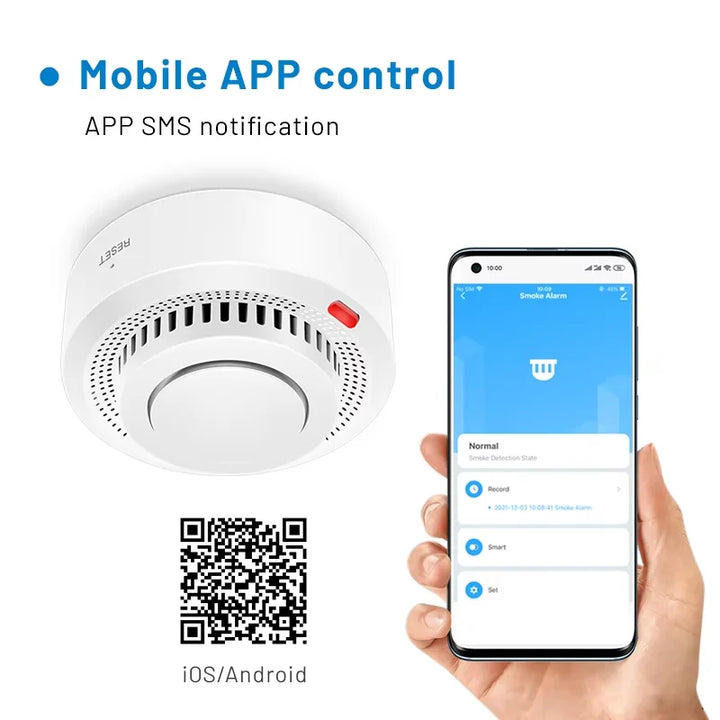 Skorter | Smart WiFi Smoke Detector Fire Alarm 85dB – SafeSense