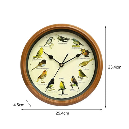 Skorter | VogelZang - 10 Inch Singing Bird Wall Clock for Stylish Home Decor