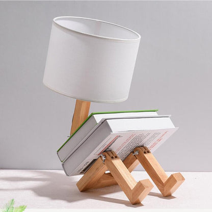 Skorter | Robot Form Wood Table Lamp