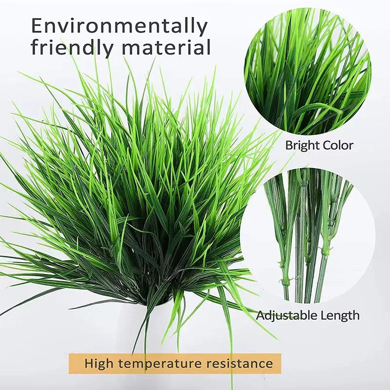 Skorter | Artificial Wheat Grass Plant Made of Plastic – Decorative Grass for Garden, Home and Outdoor Area