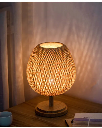 Skorter | Rattan lamp - Stepless dimmable basket lamp for bedroom and living room decoration