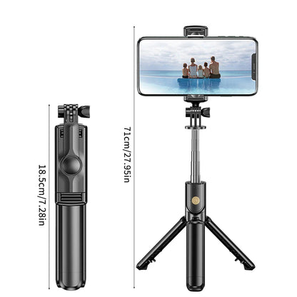 Skorter | Wireless Selfie Stick Tripod with Light, Bluetooth Remote for iPhone, TikTok Live Streaming