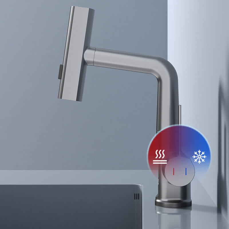 Skorter | WaterMaster Flexible LED Kitchen & Bathroom Faucet – 360° Swivel, Pull-Out Hose & 5 Spray Modes