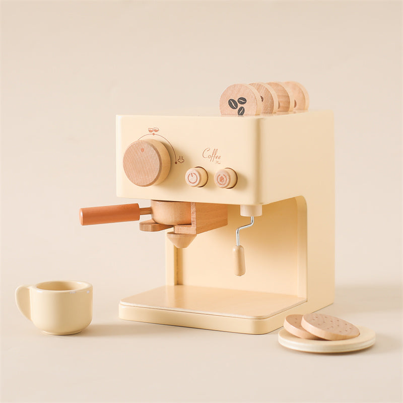Skorter | Little Barista Wooden Coffee Machine – Educational Pretend Play Toy | for Kids Age 1+