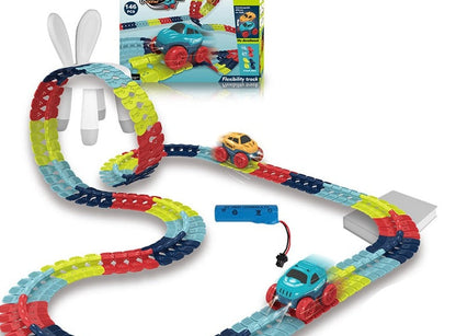 Skorter | FlexiTrack | Flexible Glow-in-the-Dark Racetrack Set for Kids