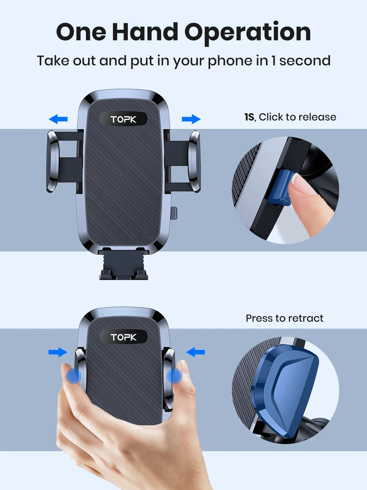 Skorter | 360° Rotation Universal Car Phone Holder with Air Vent Clip