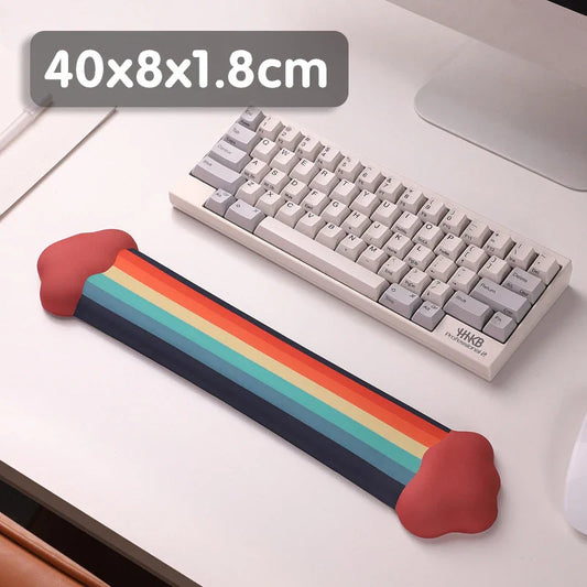 Skorter | Ergonomic Rainbow Mouse Pad with Memory Foam Wrist Rest