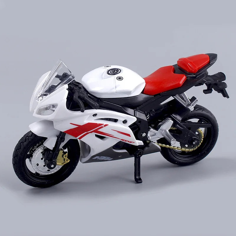 Skorter | 1:18 Scale Yamaha R6 Alloy Roller Sportbike Figures Diecasts Kids Toy Motorcycle Racing Model Replicas Collector's Gift for Boys