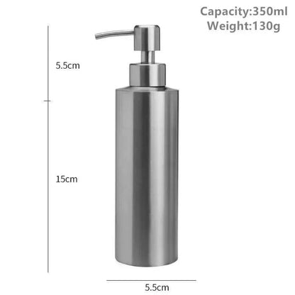 Skorter | Elegant Stainless Steel Hand Pump Soap Dispenser 250ml/350ml/550ml