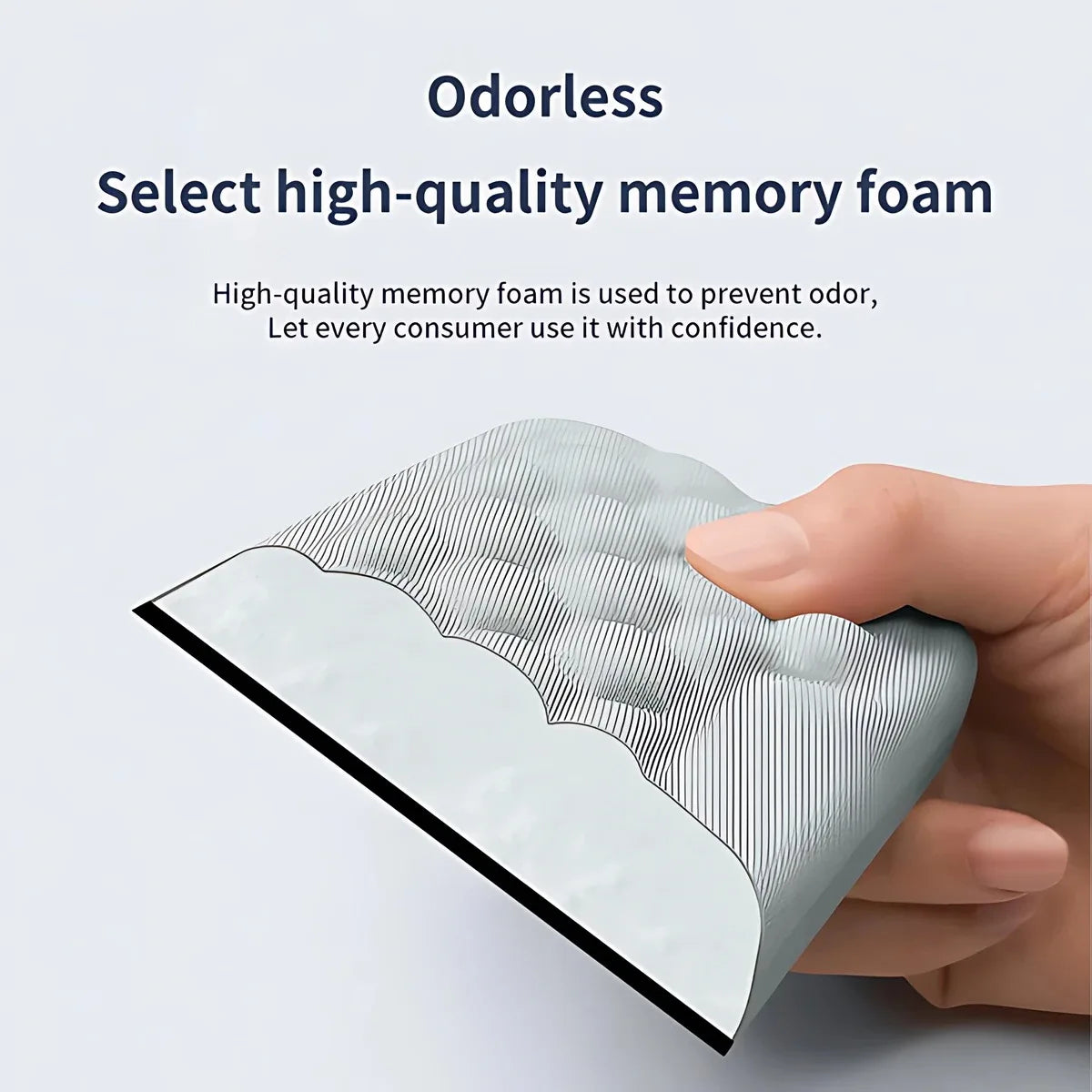 Skorter | Ergonomic Memory Foam Wrist Rest Mouse Pad - Office Typing Support Desk Mat