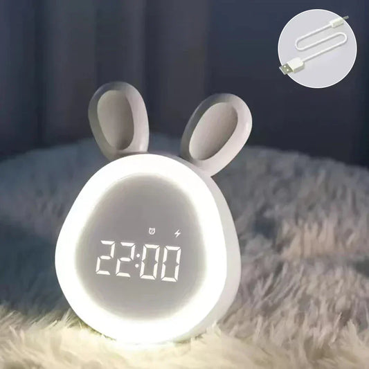 Skorter | Digital LED Rabbit Alarm Clock with Night Light