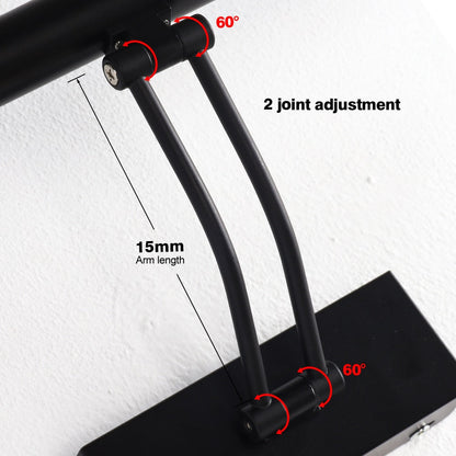 Skorter | 80-100cm LED wall lamp - Modern black/silver wall light for the bathroom, internally mounted picture light